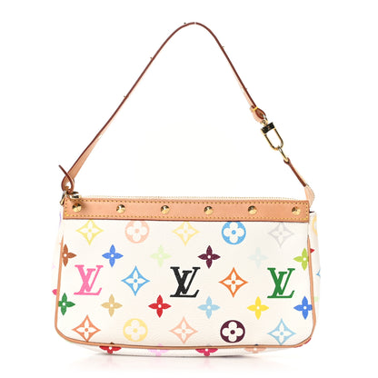 Louis Vuitton Monogram Multicolor Pochette Accessories White 1 of 11