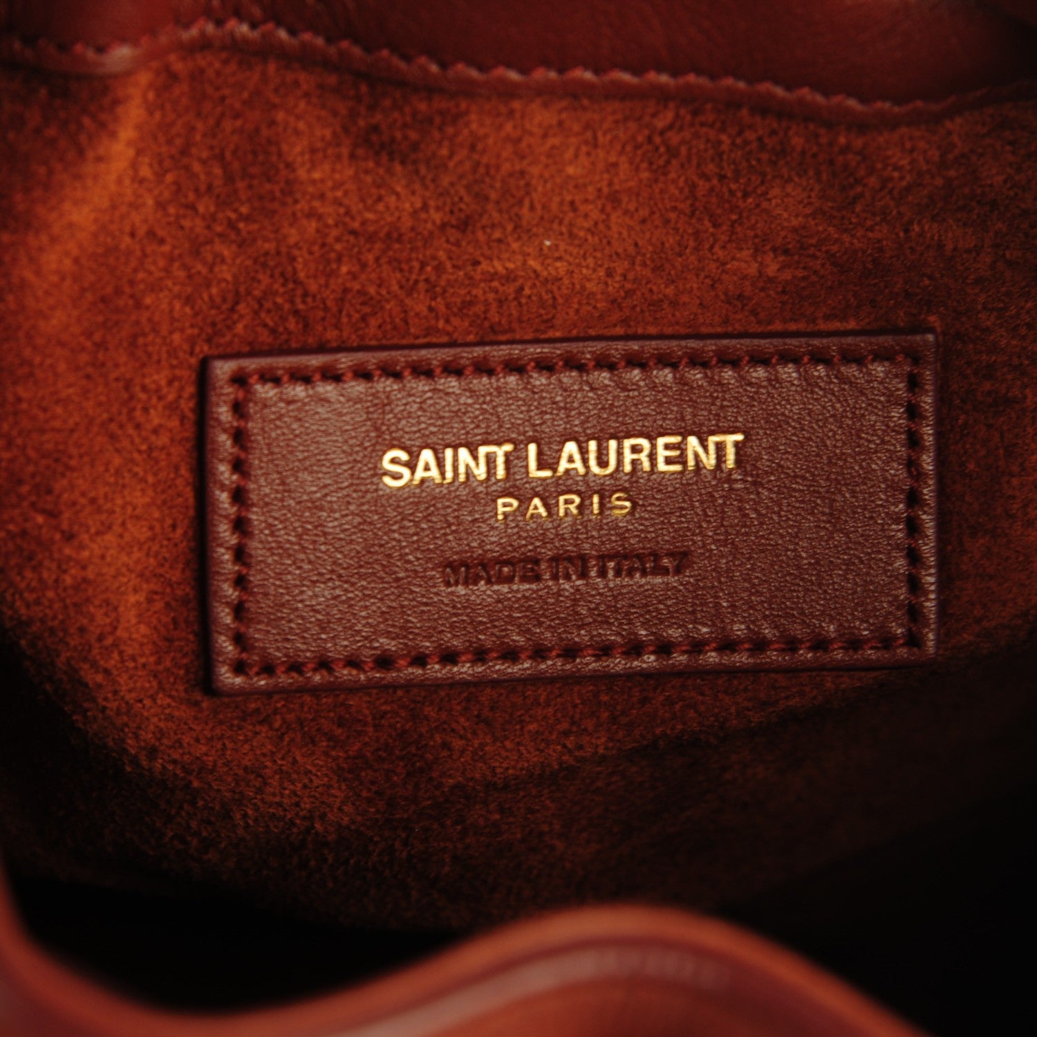 Saint Laurent Calfskin Small Emmanuelle Fringe Bucket Bag Cotto 5 of 8