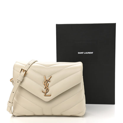 Saint Laurent Calfskin Y Quilted Monogram Toy Loulou Crossbody Bag Blanc Vintage 11 of 11