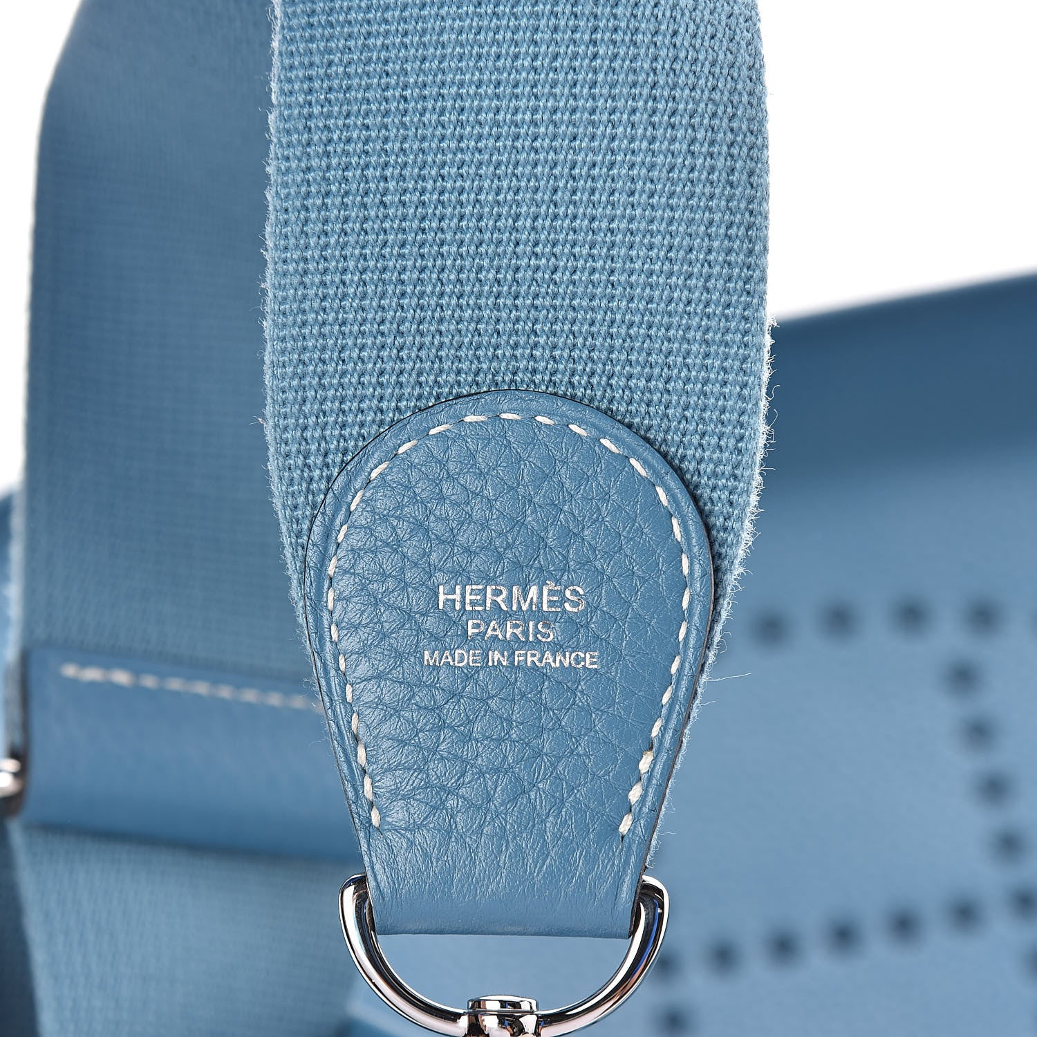 Hermes Taurillon Clemence Evelyne III GM Blue Jean 7 of 10