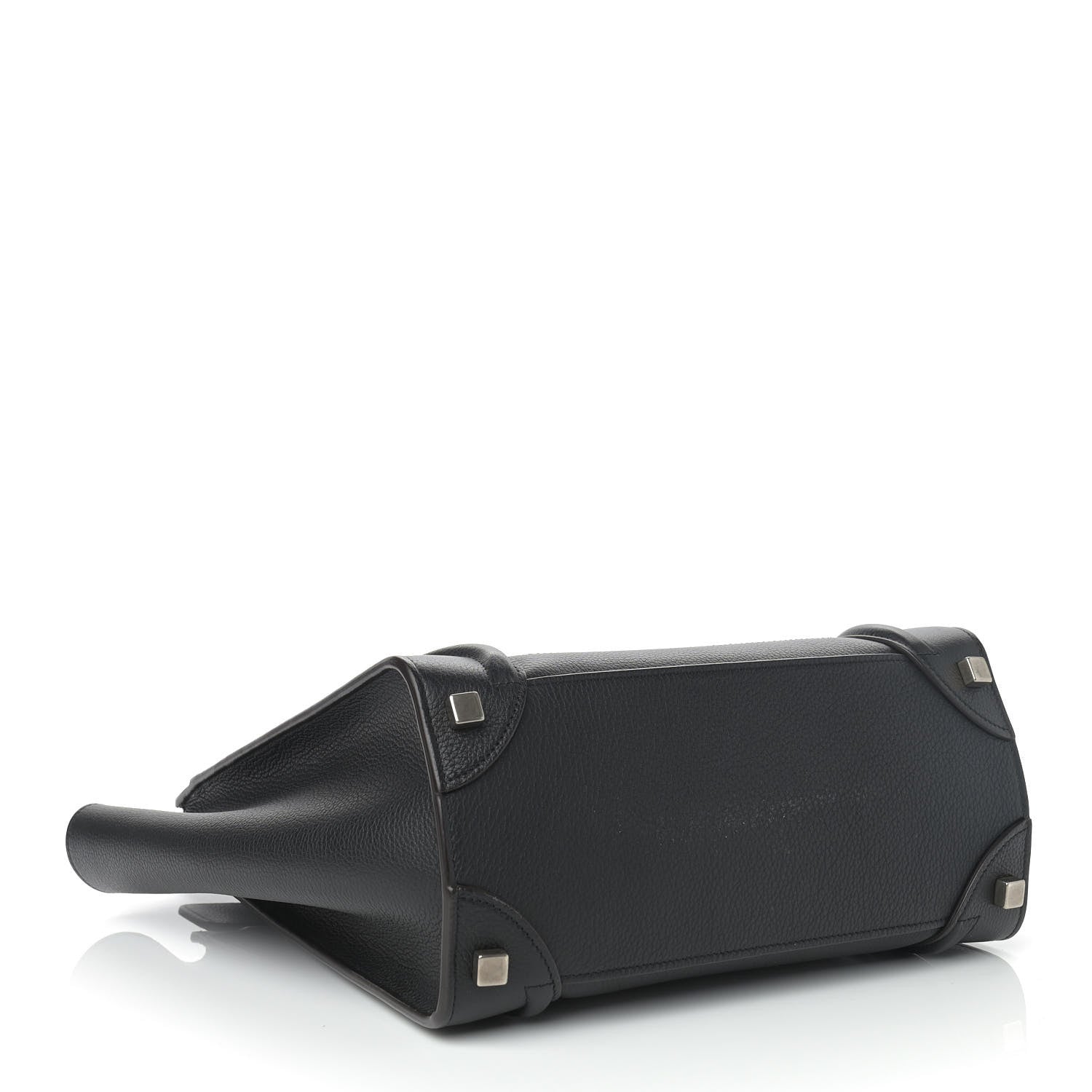 Celine Drummed Calfskin Micro Luggage Black 4 of 14