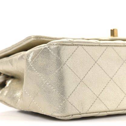 Chanel Metallic Lambskin Quilted Mini Rectangular Flap Gold 9 of 10