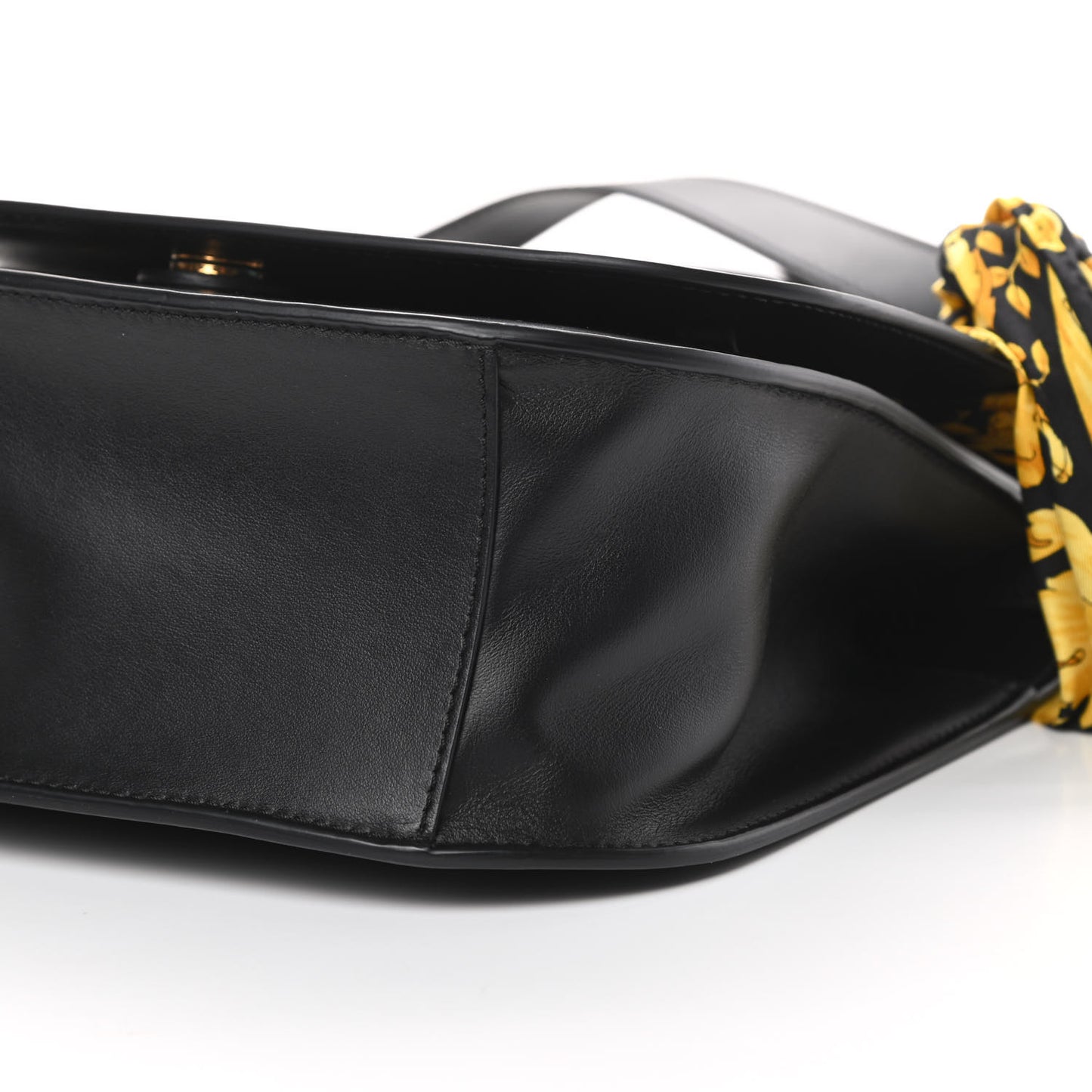 Borsa Vitello Barocco Scarf Sash Shoulder Bag Black Multicolor