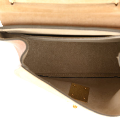 Chloe Suede Smooth Calfskin Drew Shoulder Bag Milky Coffee 5 of 12