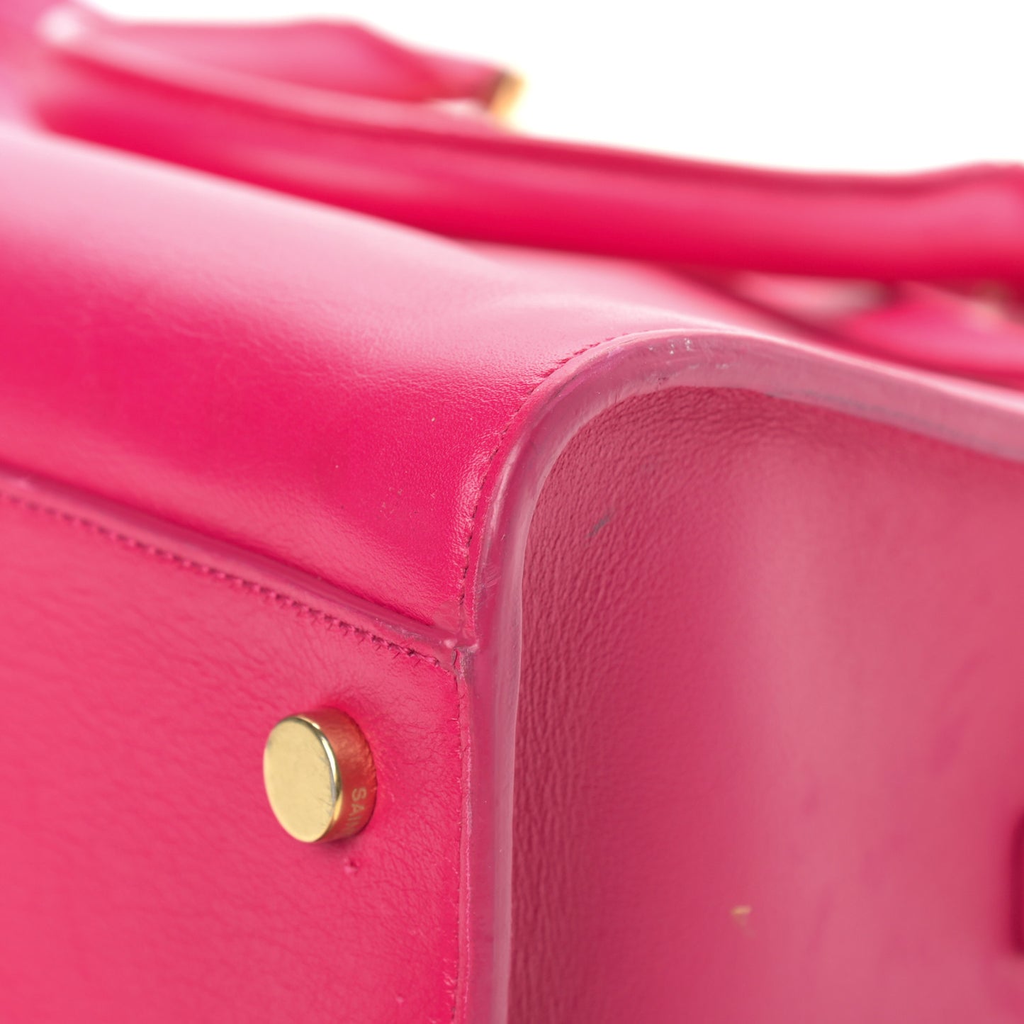 Calfskin Small Monogram Cabas Fuchsia