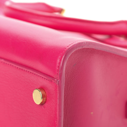 Saint Laurent Calfskin Small Monogram Cabas Fuchsia 11 of 16