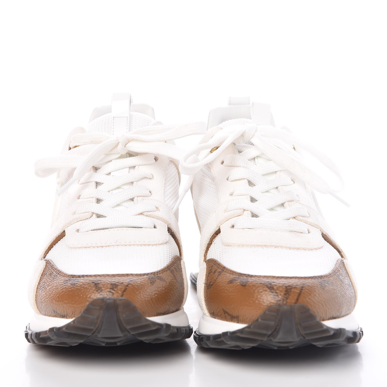 Louis Vuitton Suede Reverse Monogram Run Away Sneakers 36 White 2 of 10