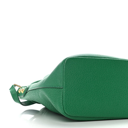 Dolce & Gabbana Drummed Calfskin Claudia Drawstring Bucket Shoulder Bag Green 8 of 13