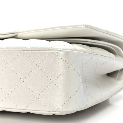 Chanel Iridescent Calfskin Quilted Medium Double Flap White 9 of 9