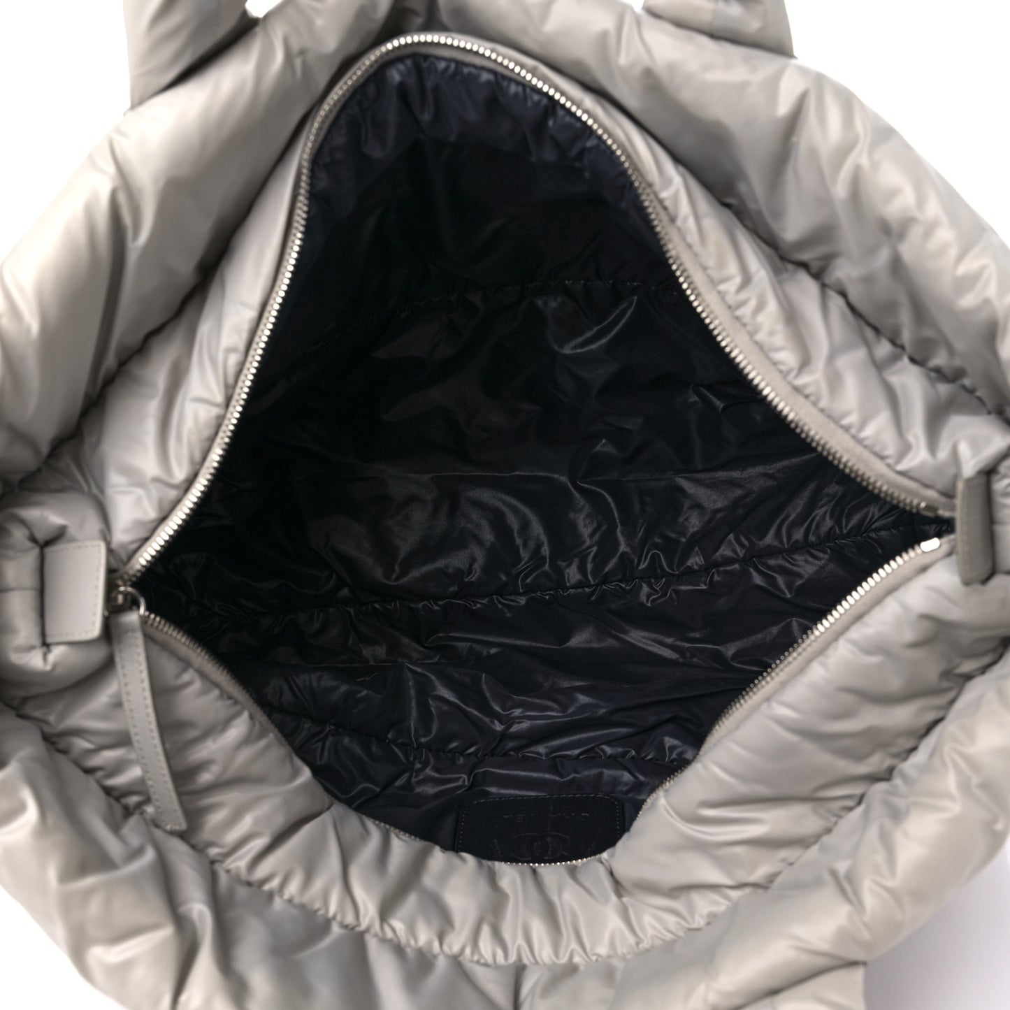 Nylon Coco Cocoon Large Tote Light Grey