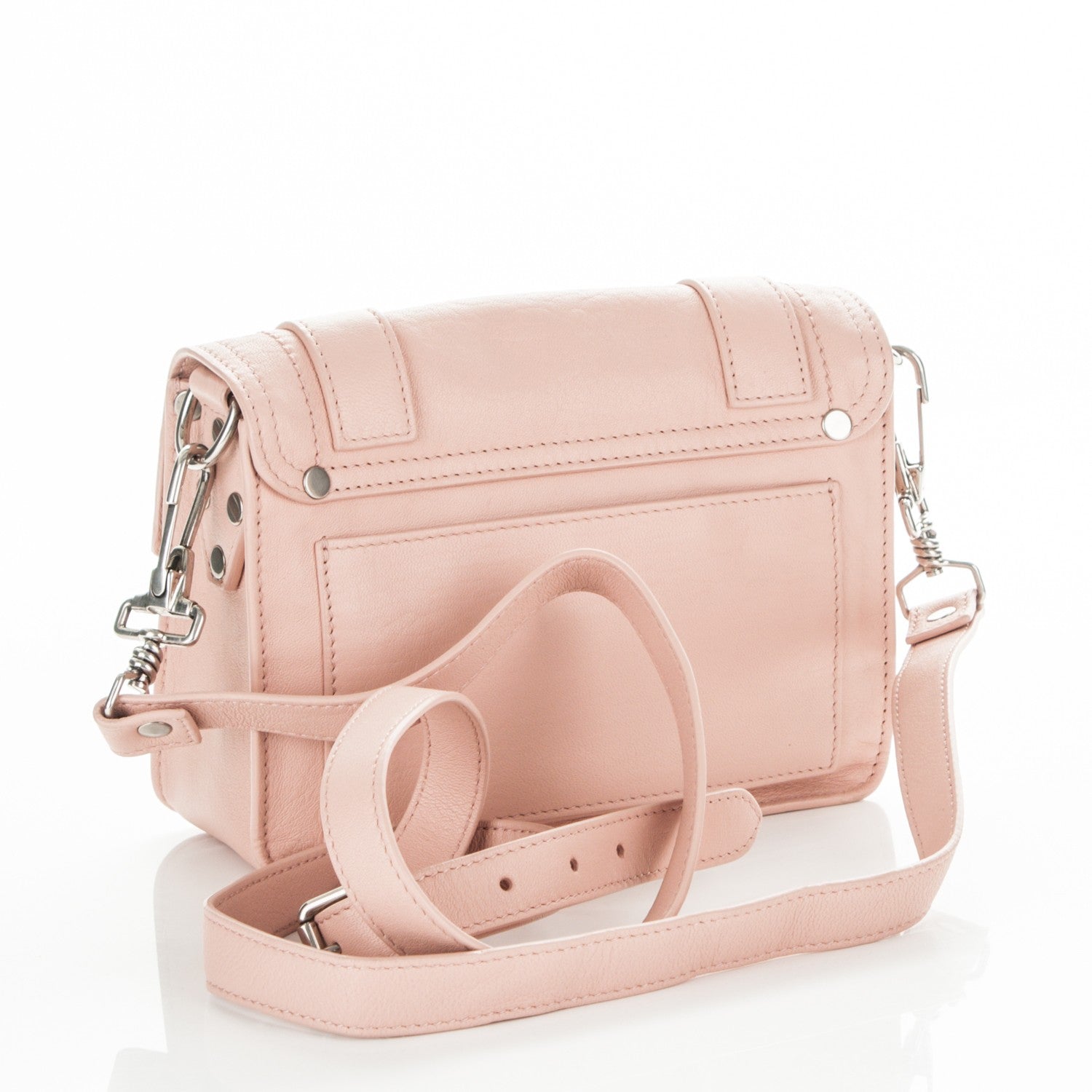 Proenza Schouler Lambskin PS1 Mini Pouch Messenger Bag Light Pink 3 of 6
