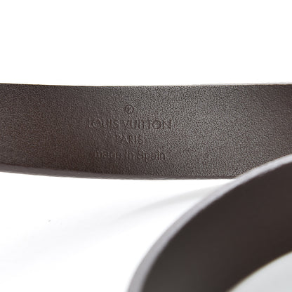 Louis Vuitton Metallic Calfskin Embossed 20MM LV Initiales Belt 80 32 Gold 4 of 12