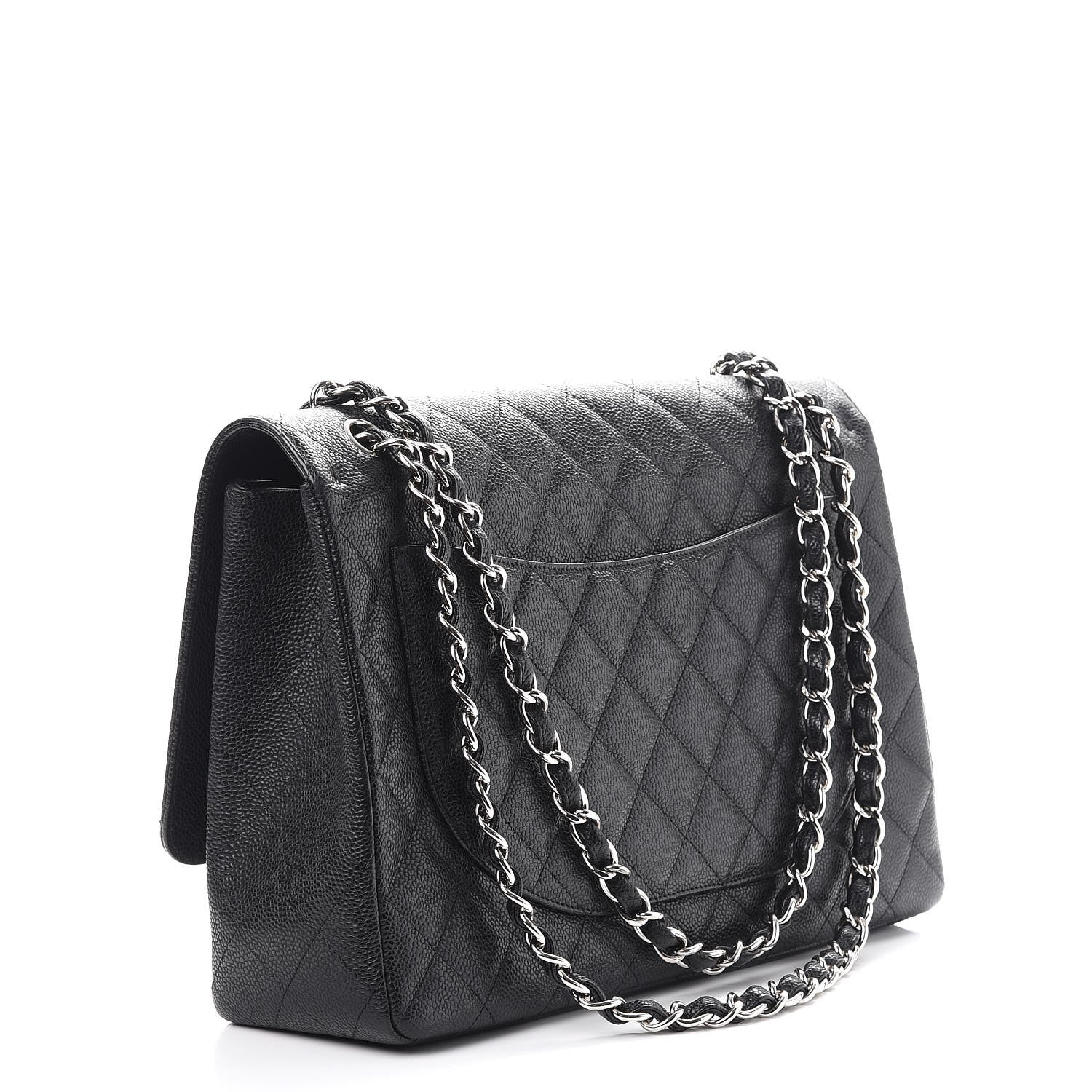 Chanel Caviar Quilted Maxi Single Flap Black 3 of 9