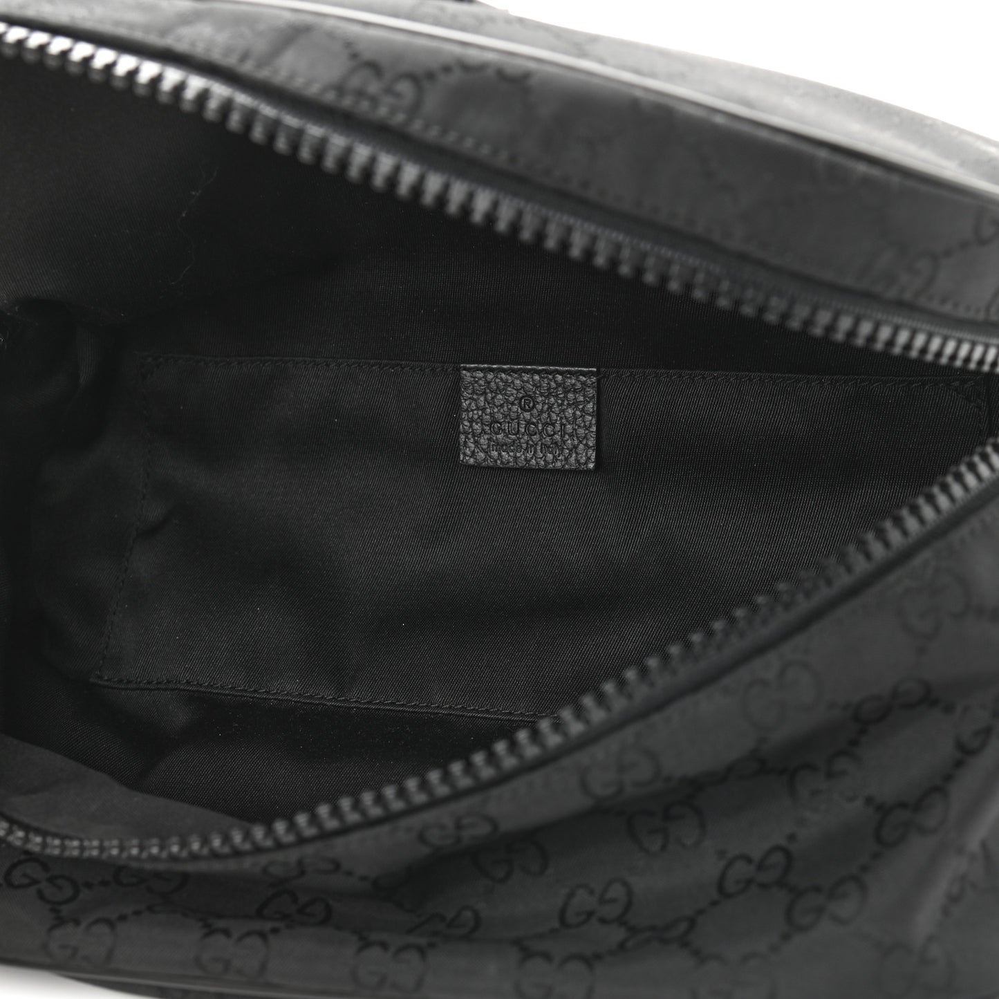 Nylon Monogram Fanny Pack Belt Bag Black
