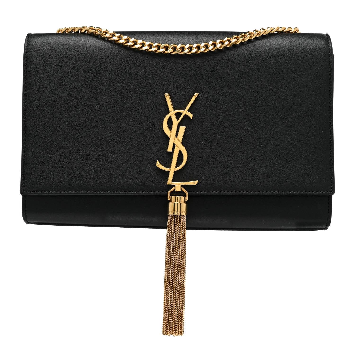 Saint Laurent Smooth Calfskin Medium Classic Monogram Kate Tassel Satchel Black 1 of 14