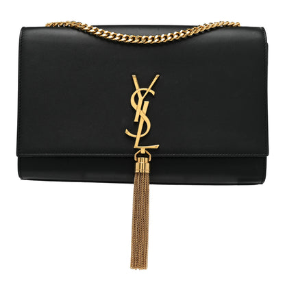 Saint Laurent Smooth Calfskin Medium Classic Monogram Kate Tassel Satchel Black 1 of 14