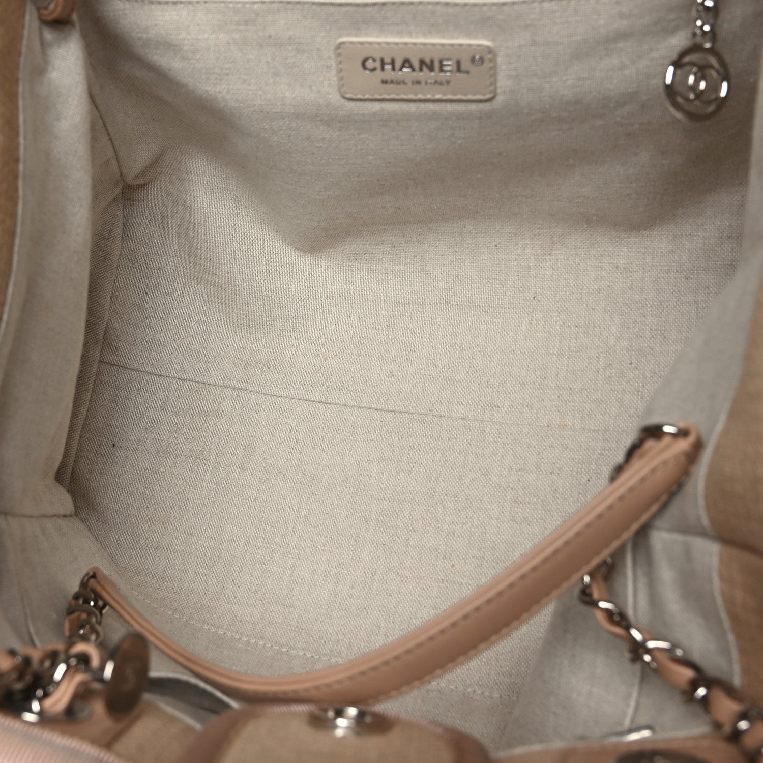 Chanel Mixed Fibers Small Deauville Tote Beige 6 of 12