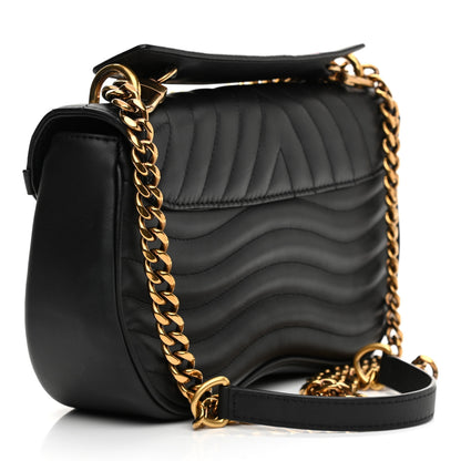 Louis Vuitton Calfskin Embroidered New Wave Chain MM Black 3 of 11
