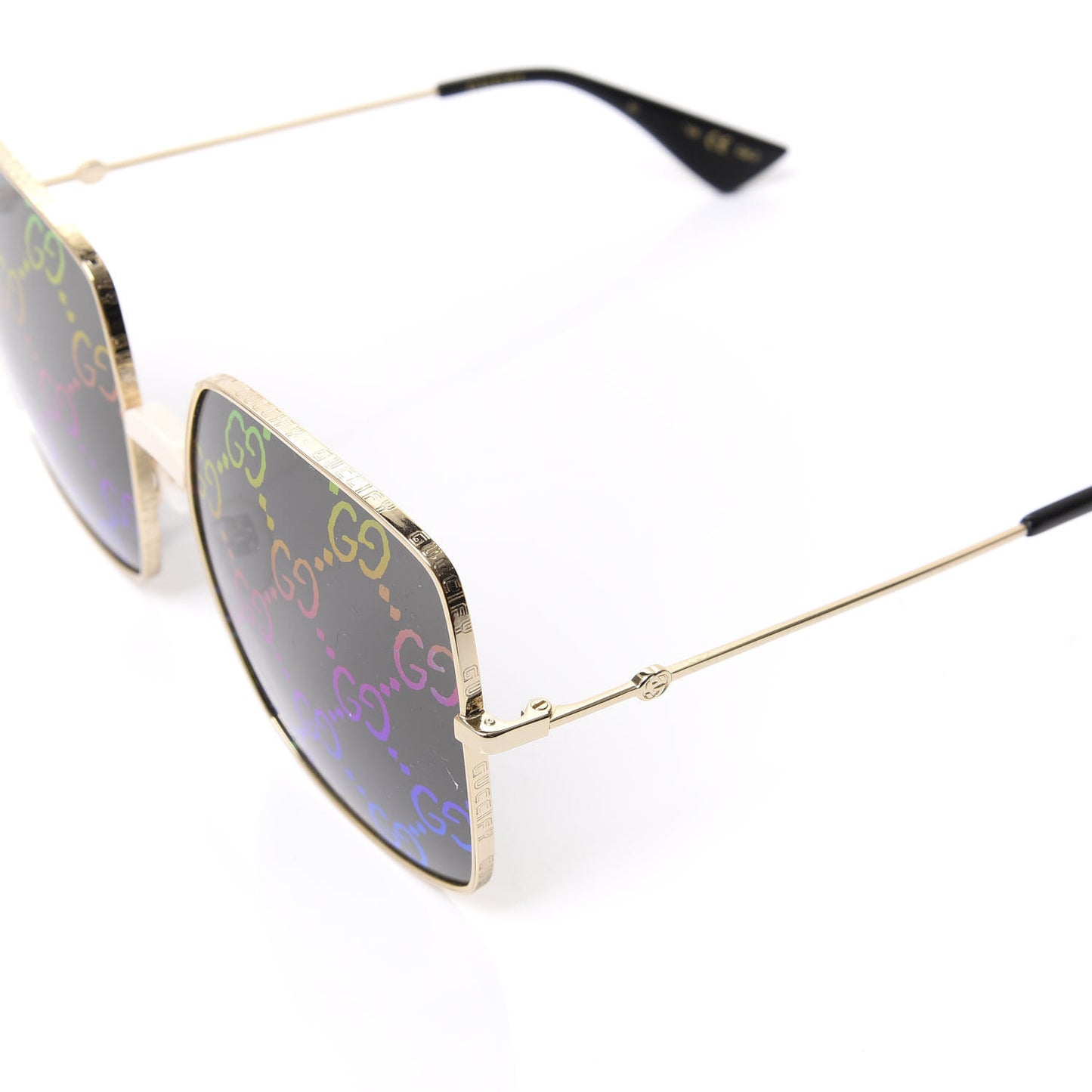 Rectangular Frame Sunglasses GG0414S Black