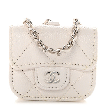 Chanel Caviar Quilted Airpods Pro Case White 1 of 8