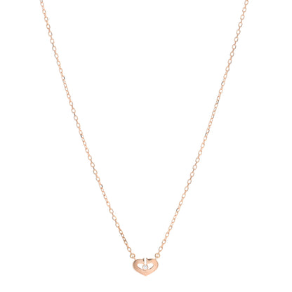 Cartier 18K Pink Gold Diamond XS Hearts and Symbols Necklace 1 of 5