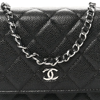 Chanel Caviar Quilted Mini Wallet On Chain WOC Black 7 of 9