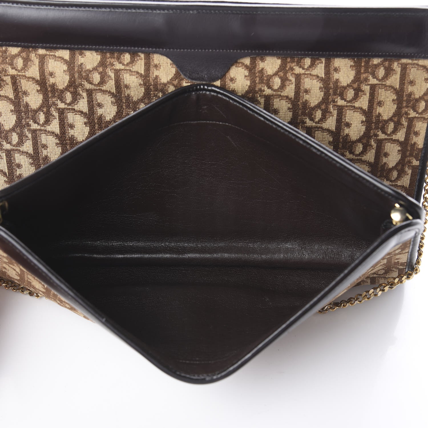 Christian Dior Monogram Chain Clutch Brown 5 of 8