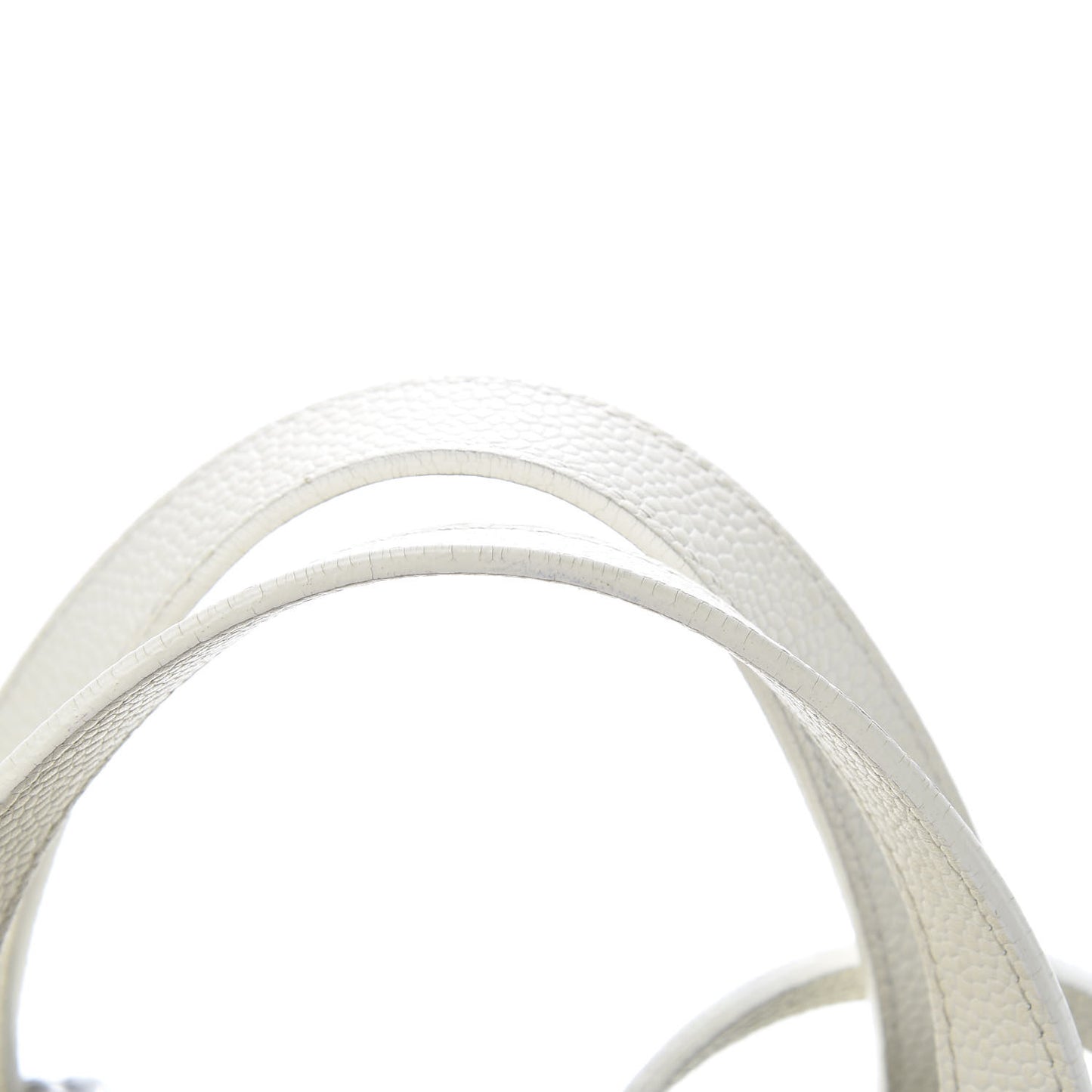 Caviar Quilted Large Casual Pocket Tote White