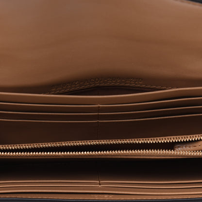 Fendi Vitello Termolagoon F is Fendi FF 1974 Embossed Continental Envelope Wallet On Chain Miele Scuro 5 of 16