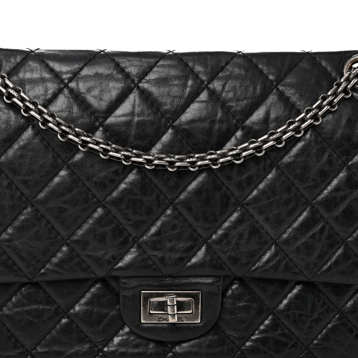 Chanel Aged Calfskin Quilted 2.55 Reissue 226 Flap Black 8 of 10