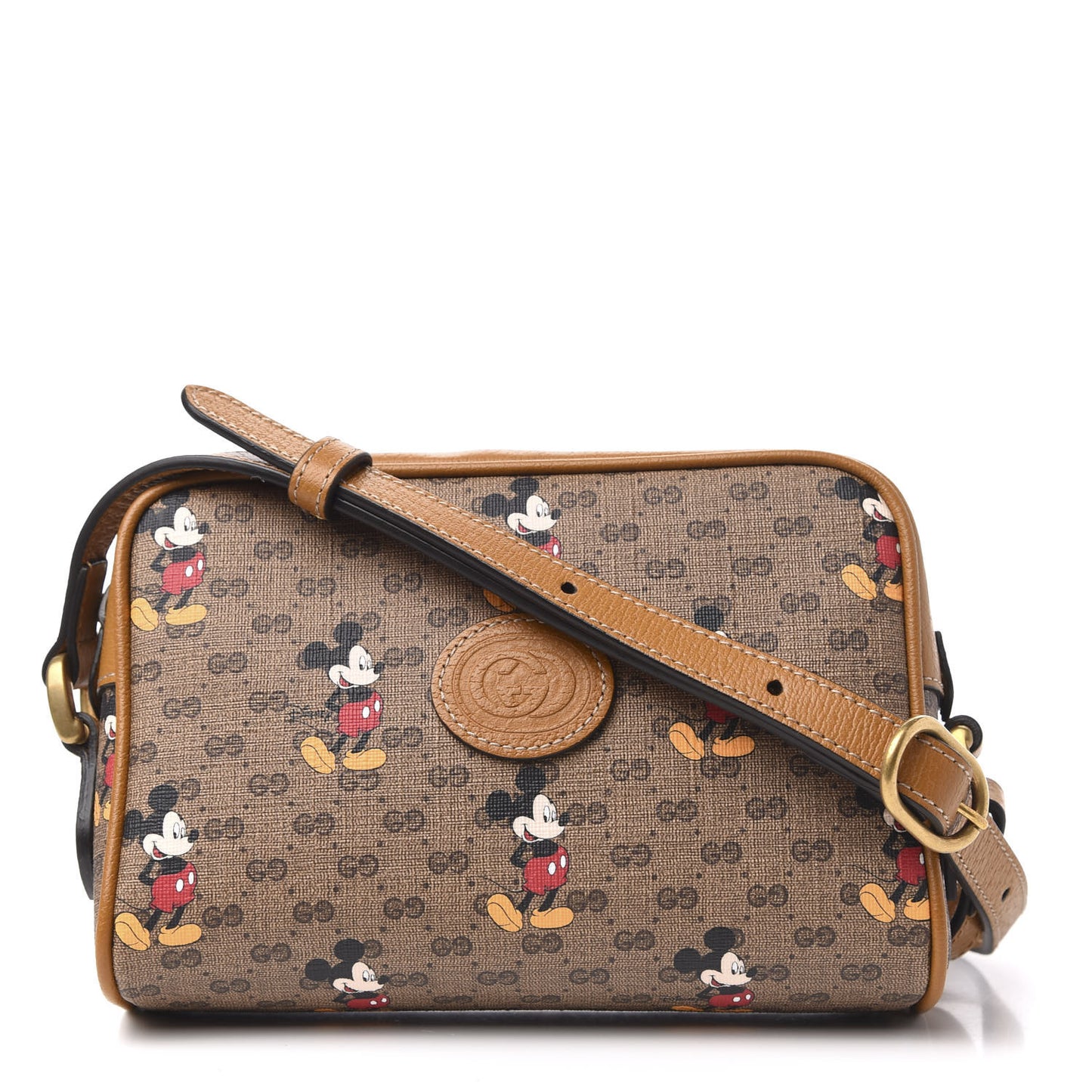 X DISNEY Mini Vintage GG Supreme Monogram Mickey Mouse Shoulder Bag Beige Vintage Sun Oil