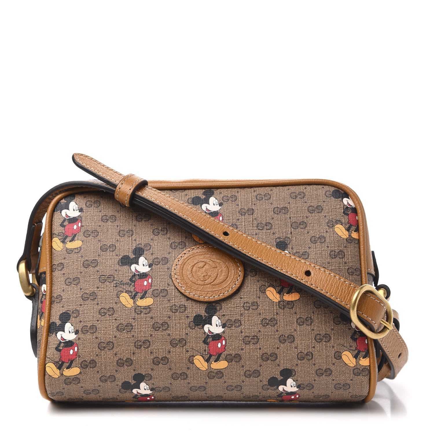 Gucci X DISNEY Mini Vintage GG Supreme Monogram Mickey Mouse Shoulder Bag Beige Vintage Sun Oil 1 of 11