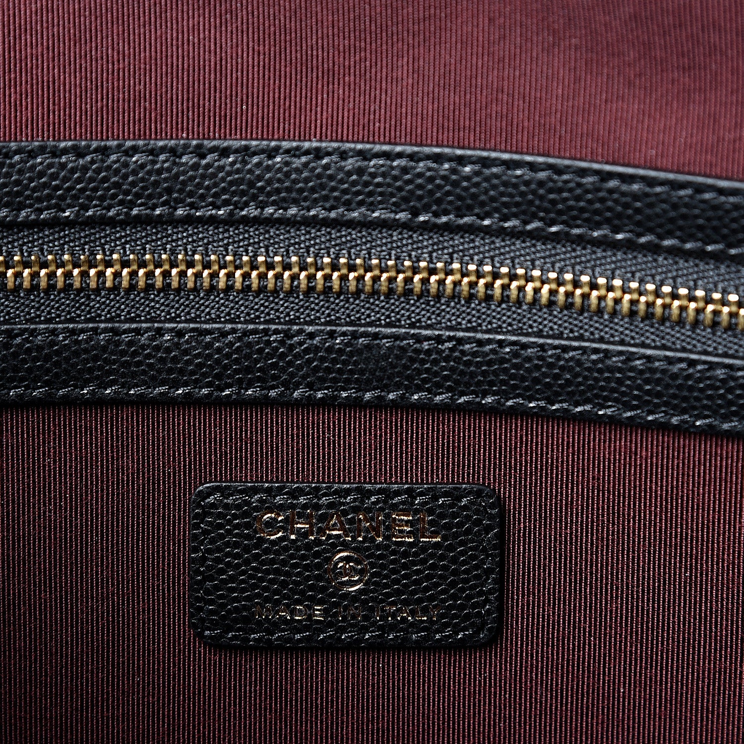 Chanel Caviar Quilted Large Cosmetic Case Black 5 of 9