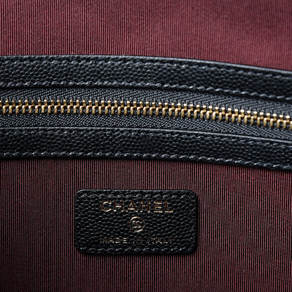 Chanel Caviar Quilted Large Cosmetic Case Black 5 of 9