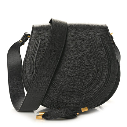 Chloe Grained Calfskin Medium Marcie Round Crossbody Bag Black 1 of 12