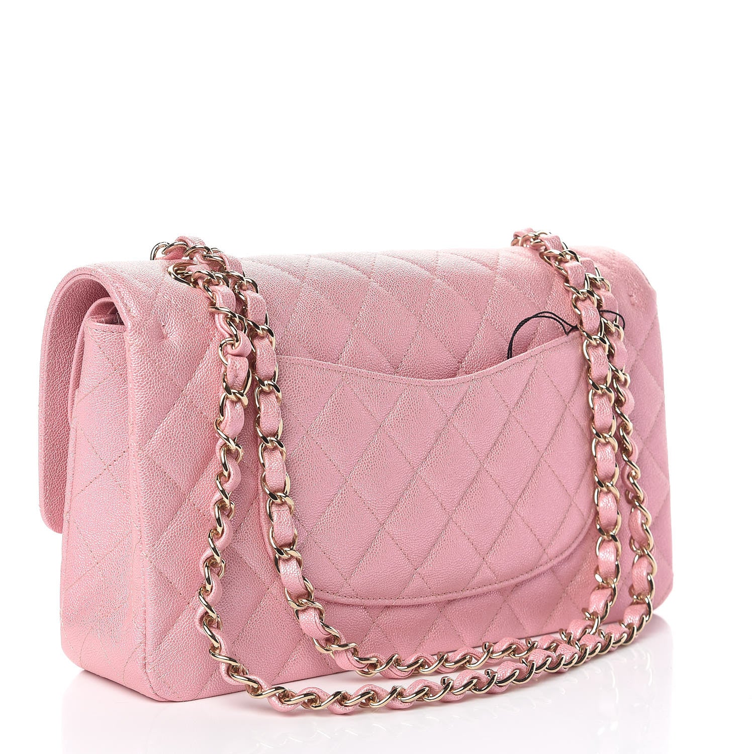 Chanel Iridescent Caviar Quilted Medium Double Flap Rose Pink 3 of 10