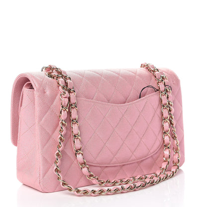Chanel Iridescent Caviar Quilted Medium Double Flap Rose Pink 3 of 10