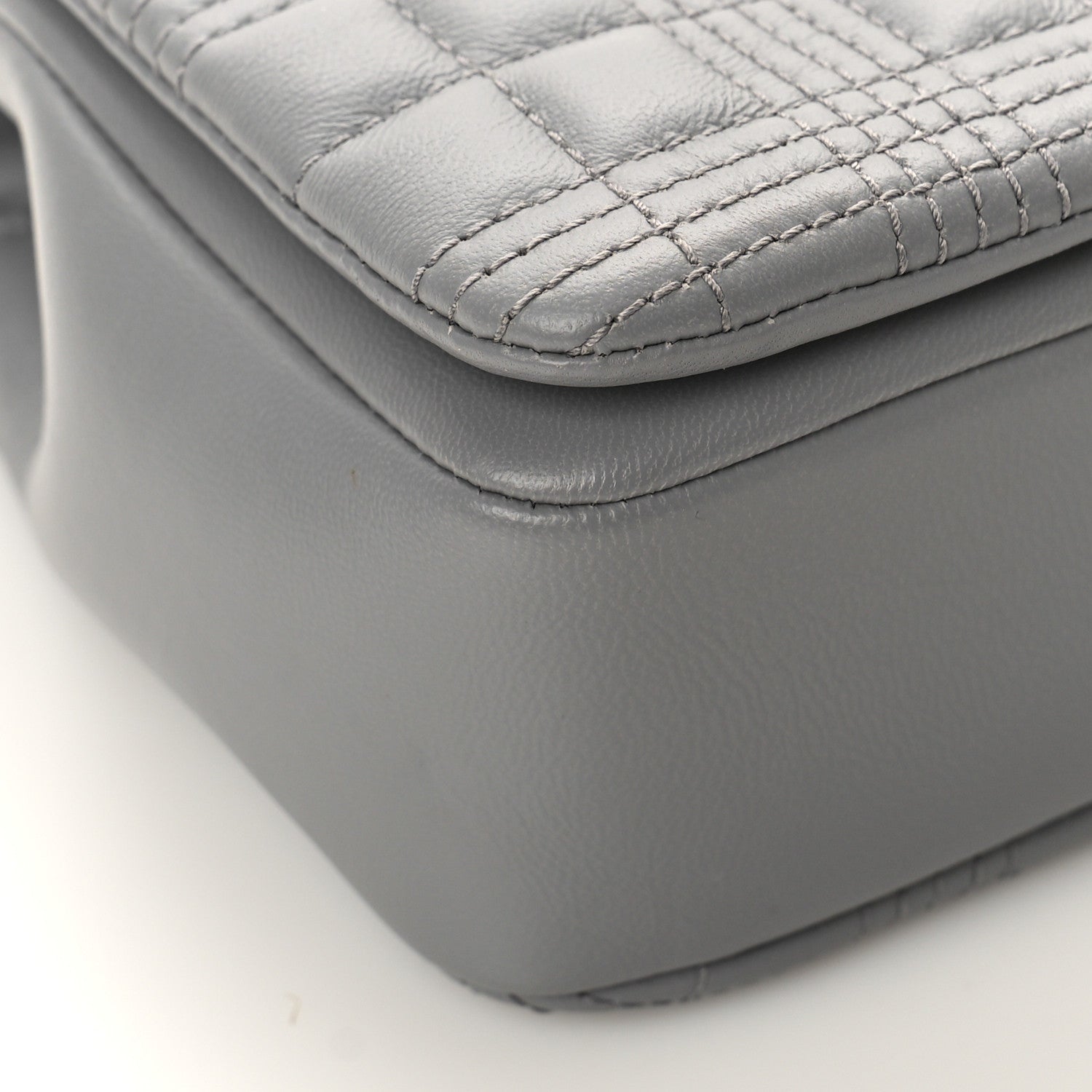 Burberry Lambskin Quilted Small Lola Bag Grey 7 of 8