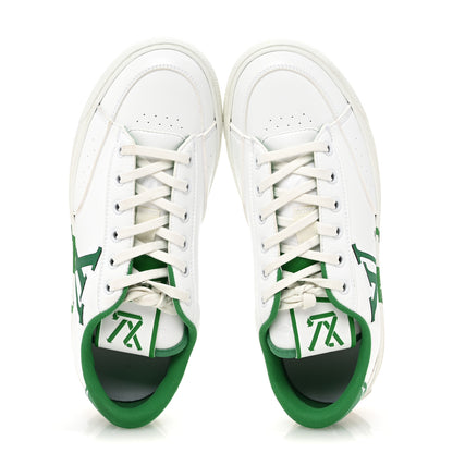 Louis Vuitton Calfskin Charlie Sneaker 37.5 White Green 2 of 10