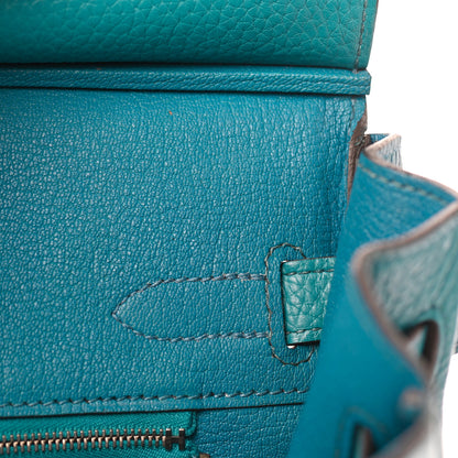 Hermes Taurillon Clemence Birkin 30 Bleu Izmir 21 of 36