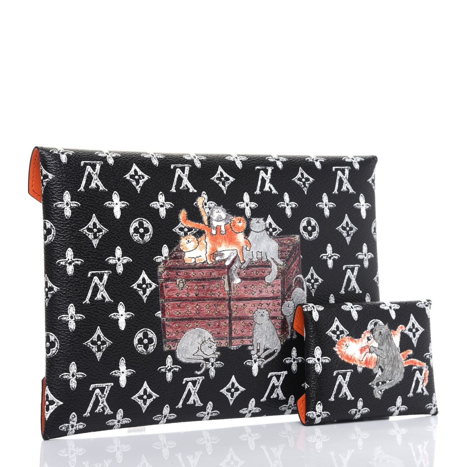 Louis Vuitton Catogram Kirigami Pochette Set Black 3 of 11
