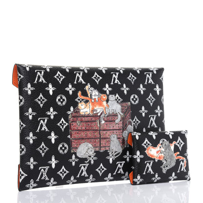 Louis Vuitton Catogram Kirigami Pochette Set Black 3 of 11