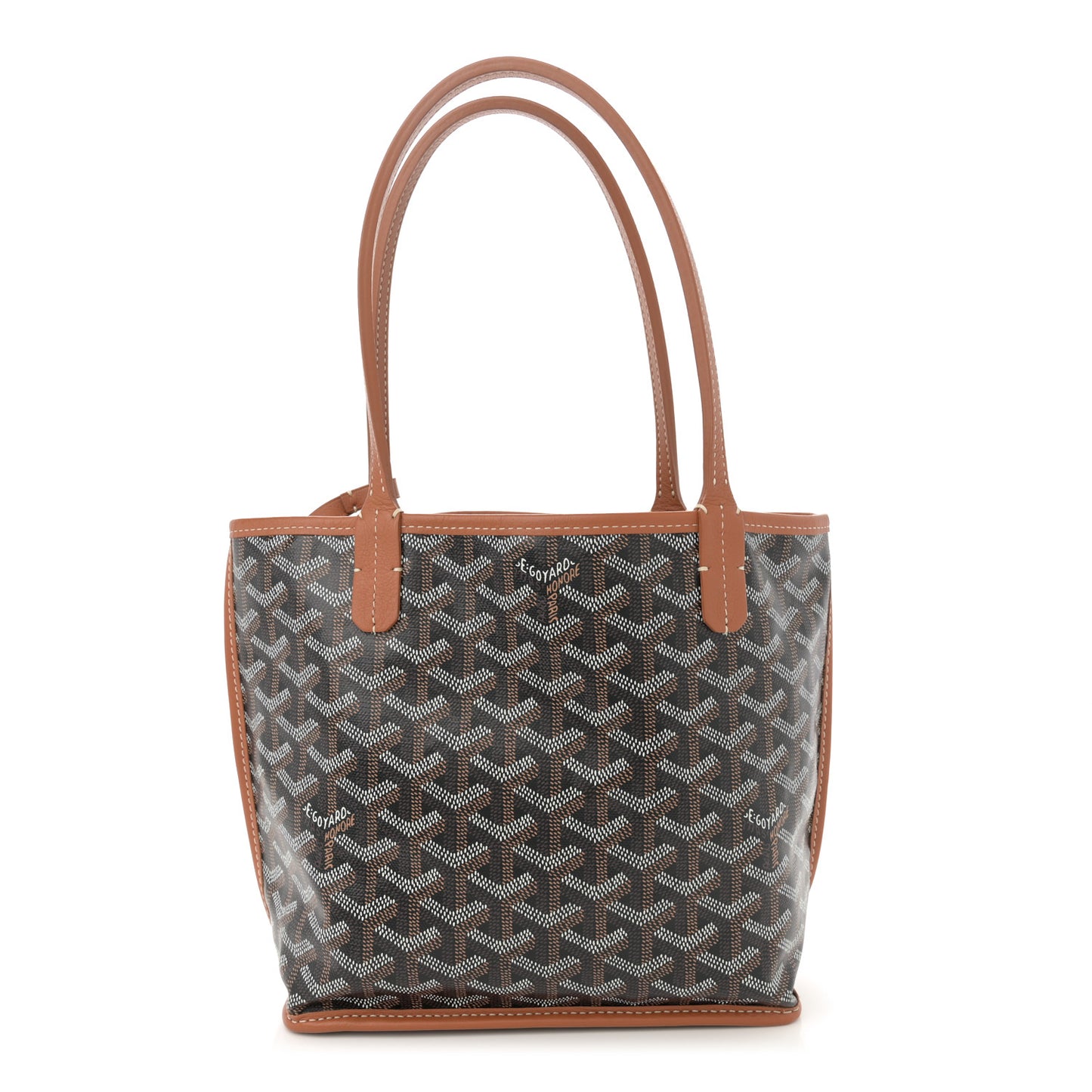Goyardine Reversible Mini Anjou Black Gold