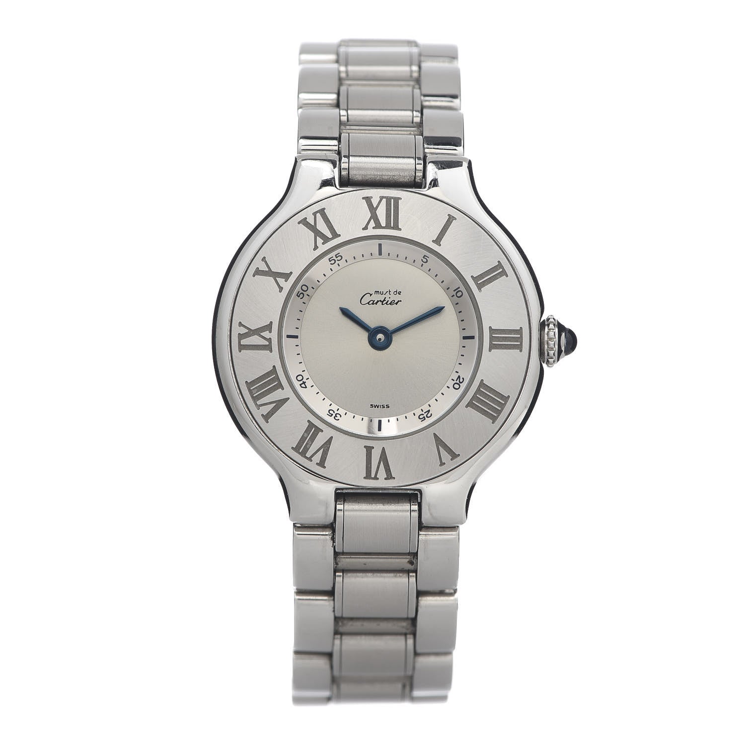 Cartier Stainless Steel 28mm Must De 21 Quartz Watch 1 of 5
