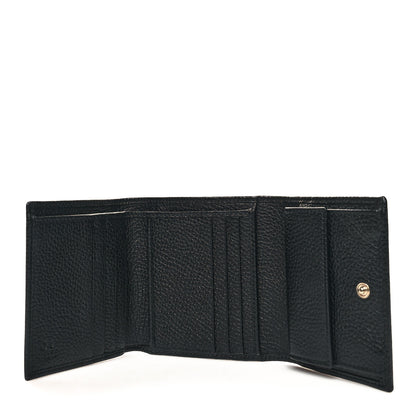 Gucci Pebbled Calfskin Soho Compact Flap Wallet Black 5 of 10