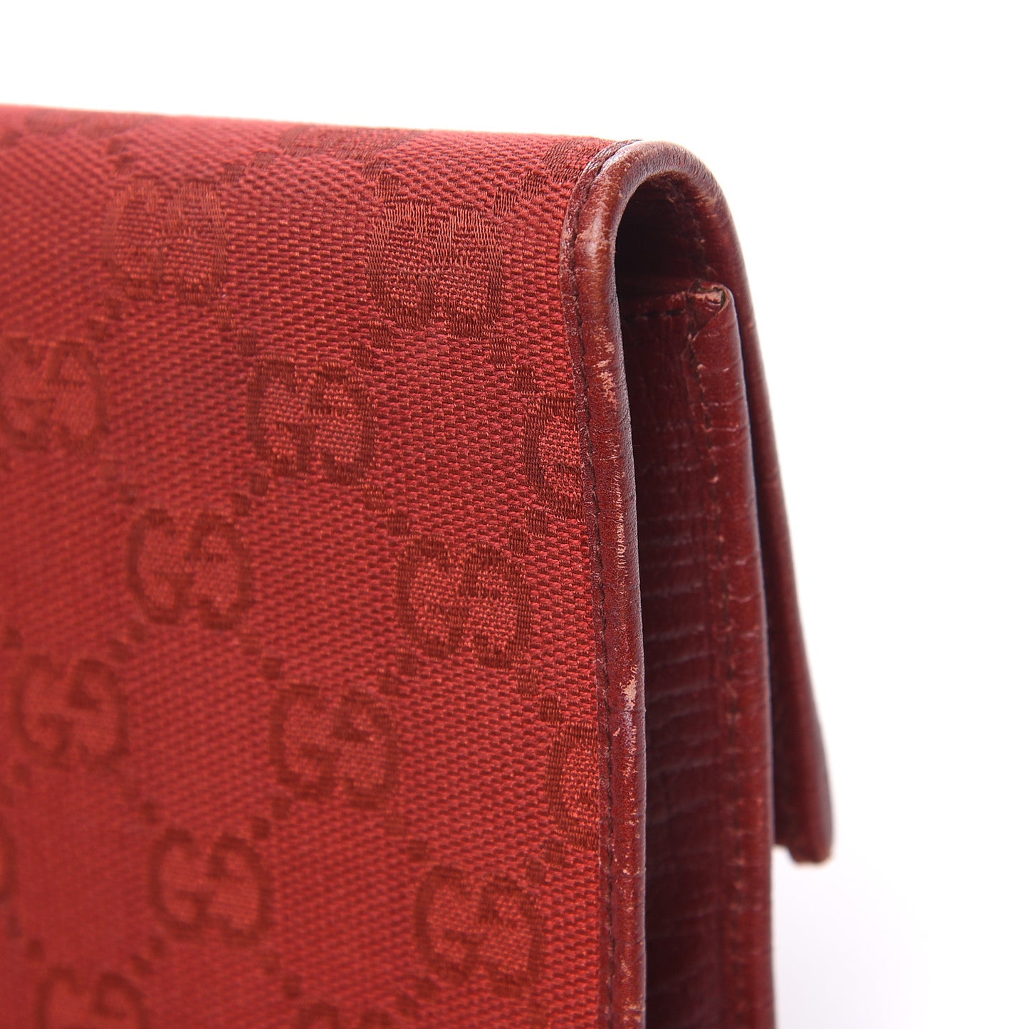 Monogram Bamboo Bar Clutch Red