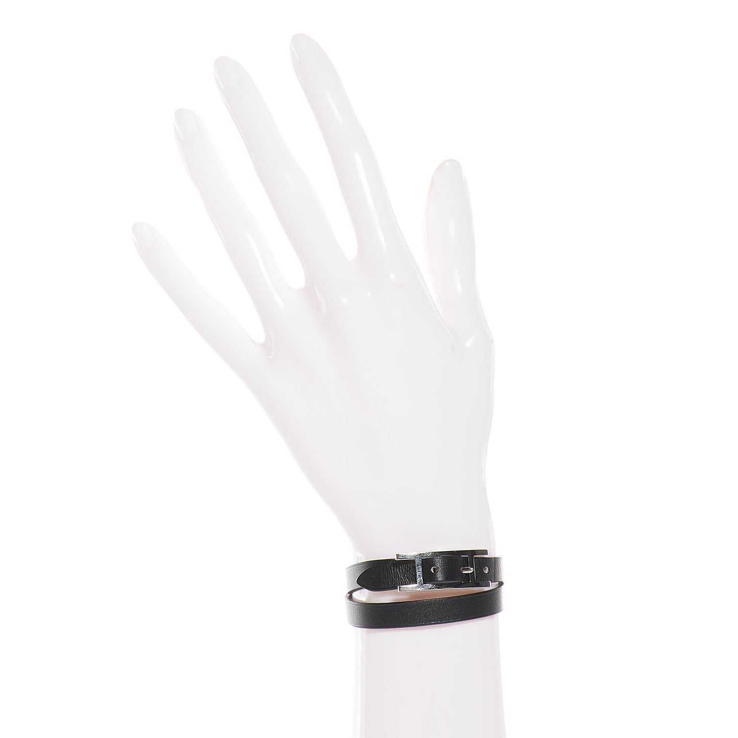 Chamonix Tadelakt Behapi Double Tour Bracelet XS Black Fauve