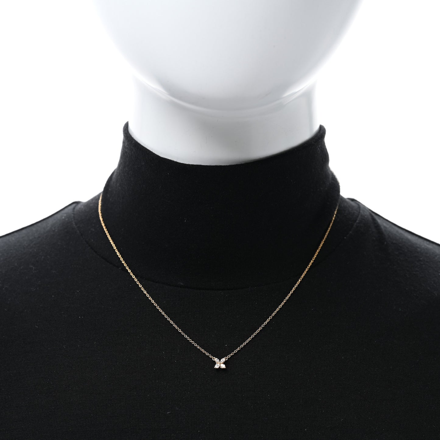 18K Rose Gold Diamond Mini Victoria Necklace