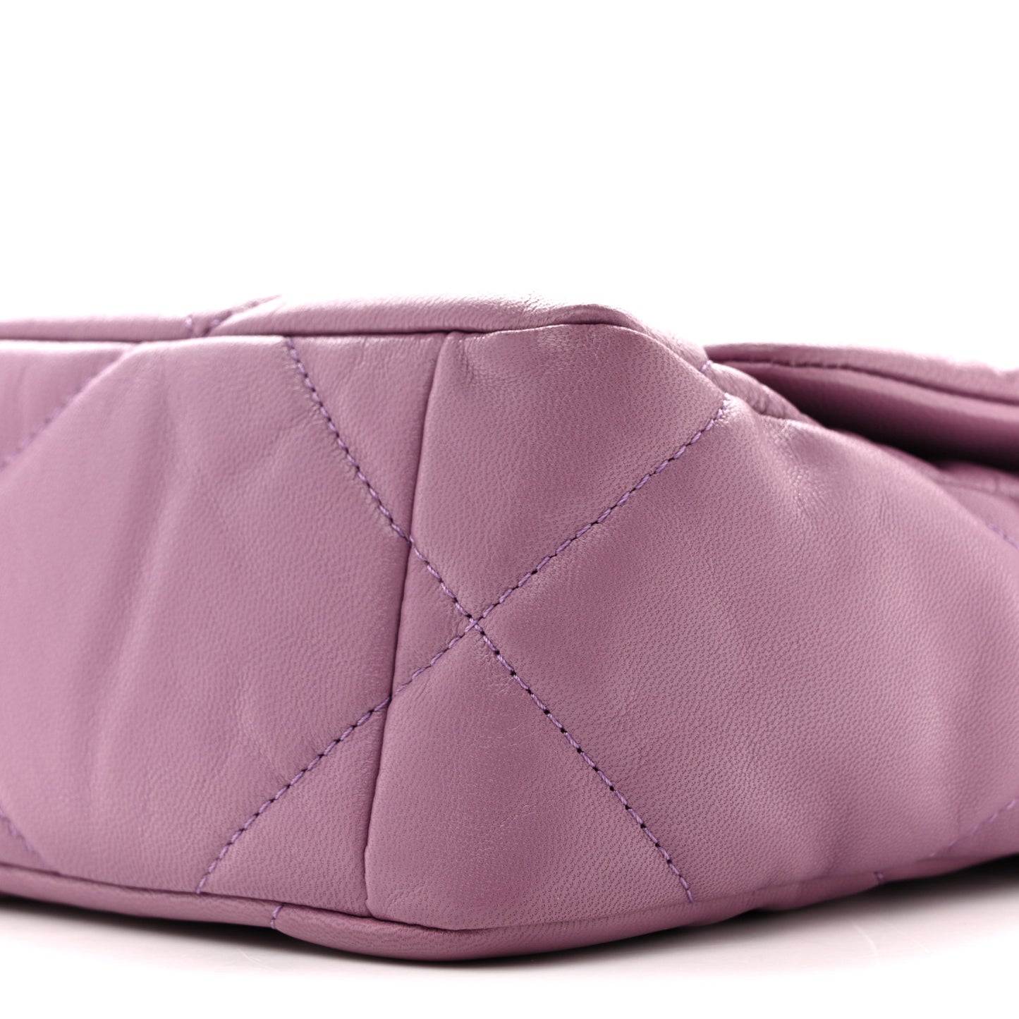 Goatskin Quilted Medium Chanel 19 Flap Purple