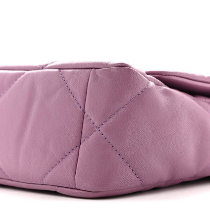 Chanel Goatskin Quilted Medium Chanel 19 Flap Purple 10 of 12